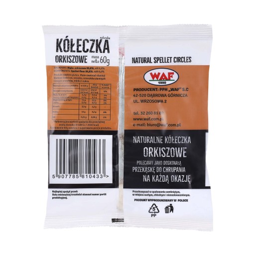 Špaldové kruhy 60 g WAF