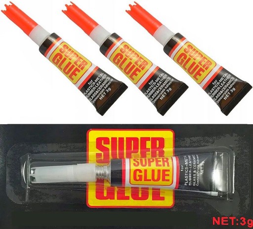 SUPER GLUE EXTRA SILNÉ SILNÉ RÝCHLO SCHNÚCE UNIVERZÁLNY BLISTER 8 ks