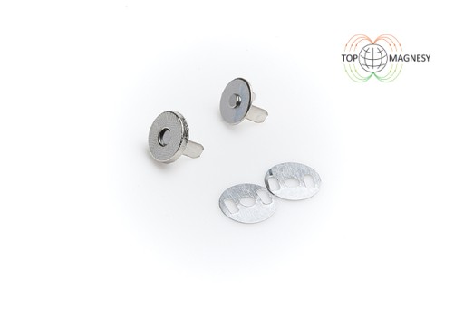 Magnetická spona 10 mm strieborná 10 ks