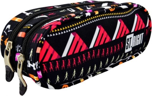 DVOJKOMOROVÁ TAŠKA NA ceruzku ST.PRAVÝ ZIG ZAG PU-0