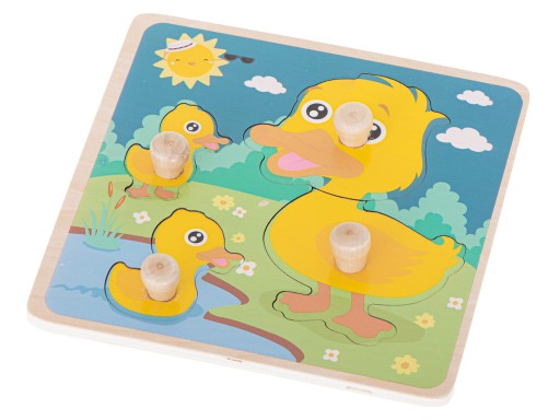 DREVENÝ SORTER PUZZLE KAČIČKA PUZZLE KAČKA