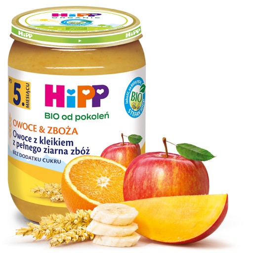 HiPP BIO celozrnná obilná kaša ovocná 190g