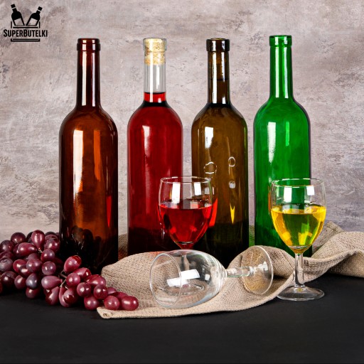 FĽAŠA BORDEAUX VÍNA 750 ml HNEDÁ s KORKOM