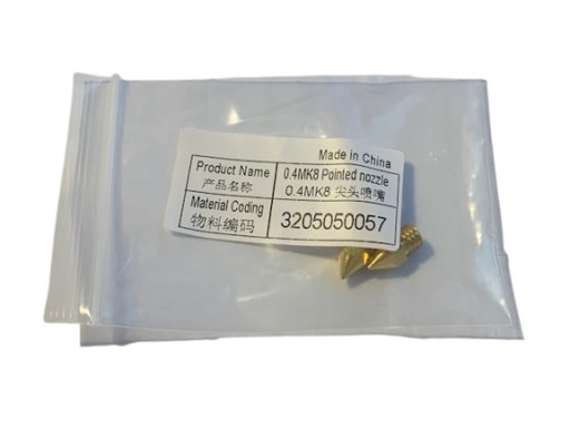 2X KUSY ORIGINÁL CREALITY TRYSKY 0,5 M6 1,75mm