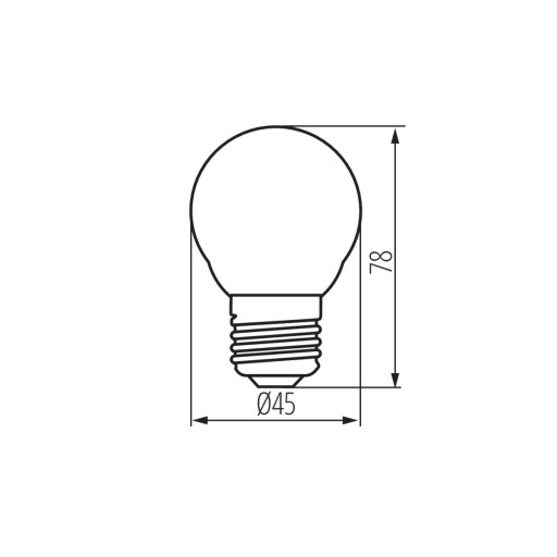 LED žiarovka E14 Warm White 8W GUĽOVÁ 800lm Kanlux BILO HI