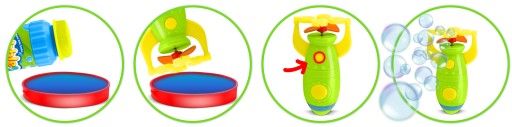 STROJOVÝ GENERÁTOR MYDLOVÝCH BUBLÍN RAKETA MULTIBUBLINY RICOKIDS + TEKUTINY