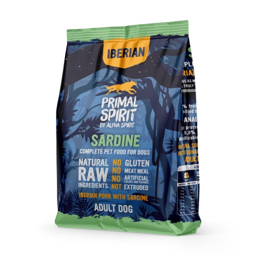 Primal Spirit IBERIAN SARDINE krmivo pre psov PORK SARDINES 1kg