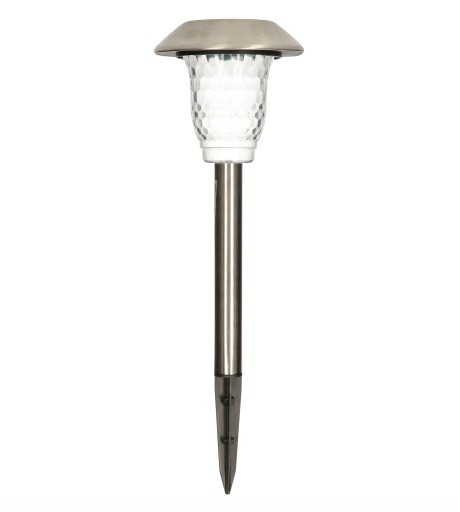 Solárna záhradná lampa CRYSTALS, LED osvetlenie chodníka, strieborná, MK