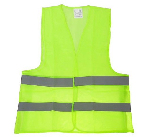 ŽLTÁ REFLEXNÁ VESTA, veľká, VÝSTRAHA, ŠTrajk, PROTEST