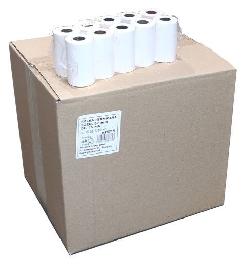 Termo rolka 57x15 pokladňa 57mm 15mb 10 ks