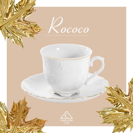 3604 Podšálka 13 cm ROKOKO PFP ĆMIELÓW PORCELÁN