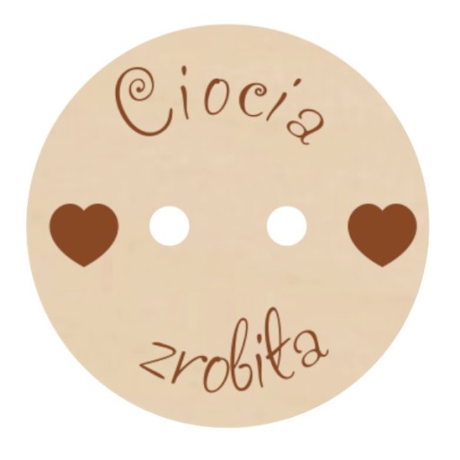 Ozdobný gombík TETA Urobila dekor VEĽKÁ nášivka