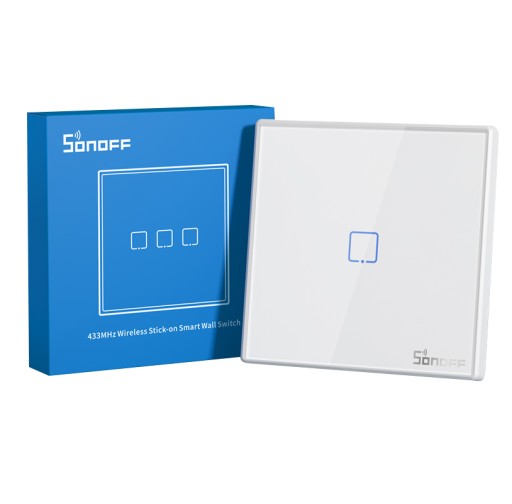 Bezdrôtový spínač svetiel Sonoff T2EU1C-RF 433 MHz (1-kanálový)