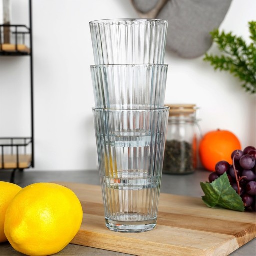 3x poháre DRINK, voda, džús, kompót, sada pohárov na nápoje