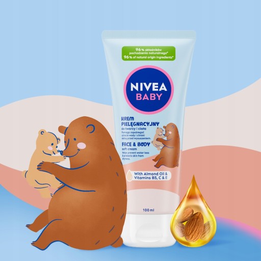 NIVEA BABY Krém pre deti, dojčatá, starostlivosť o tvár, ruky a telo, 100 ml