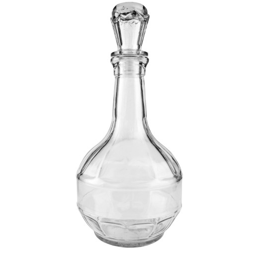 PIERKUB sklenená karafa 0,5 l s korkom na whisky, víno, likér, voda, 500 ml