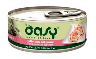 Oasy prírodné mokré krmivo pre psov kuracie s lososom 150g
