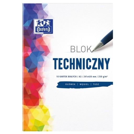 TECHNICKÝ BLOK OXFORD A3 10 LIST BIELY