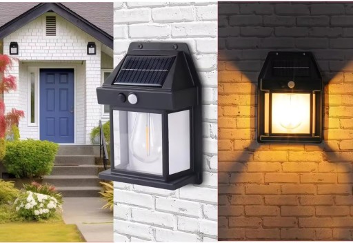 SOLÁRNE LED LAMPA LAMPA ZÁHRADNÁ FASÁDNA NÁSTENNÁ LAMPA SO SNÍMAČOM POHYBU