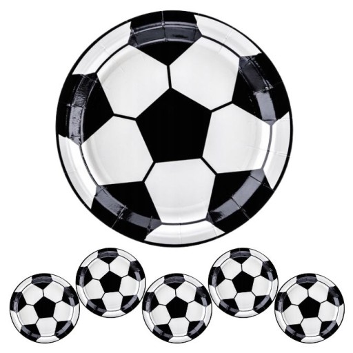 Narodeninové papierové taniere Futbal Futbal k narodeninám 18cm 6ks