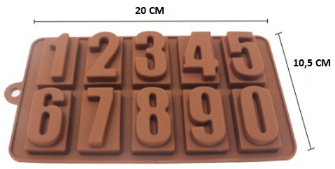SILIKÓNOVÁ FORMAČKA ČÍSLA ČÍSLA NA TORTY ČOKOLÁDY ŽELÉ 414