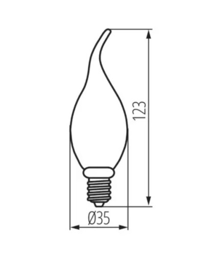 KANLUX LED žiarovka ozdobná sviečka E14 s malým závitom 2,5W=15W teplá