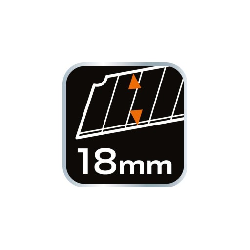 Vymeniteľná zlomená čepeľ, čierna, 10 ks 18 mm SK2