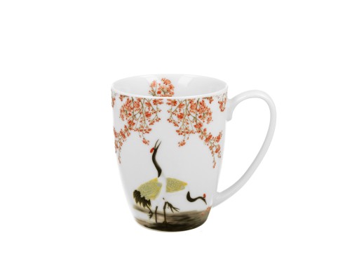 Klasický hrnček 350 ml Sakura a žeriavy