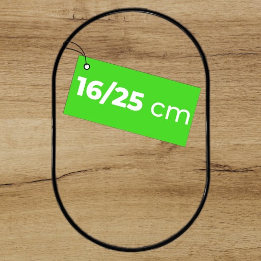 Kovová obruč na DREAMCATCHER MACRAME elipsa ovál vyrobená z drôtu 1 ks ČIERNA