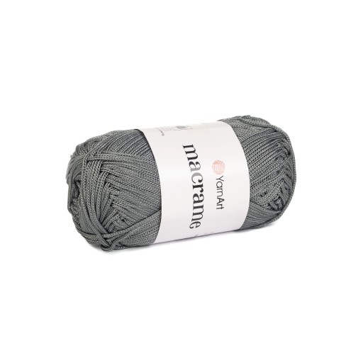 90g YarnArt Macrame polyesterová makramé šnúrka, šedá 159