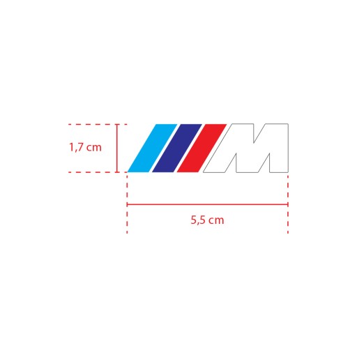 BMW M brzdové strmene biela nálepka