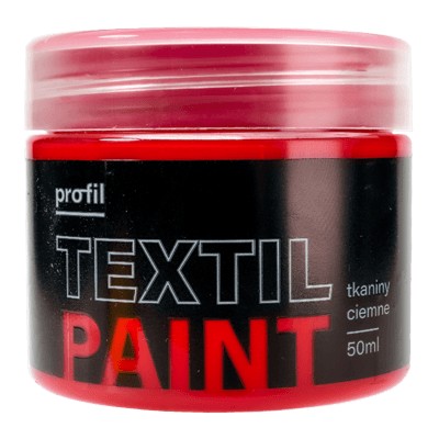 Farba na maľovanie tmavých látok a bavlnených džínsových materiálov ČERVENÁ 50ml