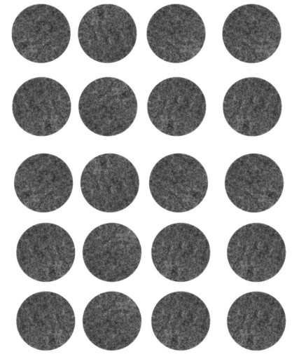 Samolepiace plstené podložky šedé FI20mm, balenie 20 ks - VORSTAHL
