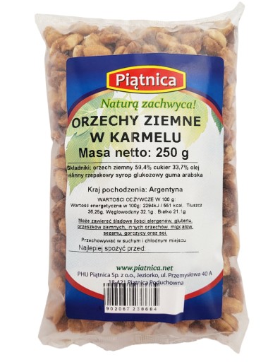 ARAŠIDY S KARAMELOM 250G PIATNICA KVALITNÉ ARAŠIDY S KARAMELOM