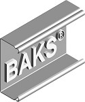 BUF30L Držiak bočného panelu v=30mm lakovaný čierny 8973302 BAKS