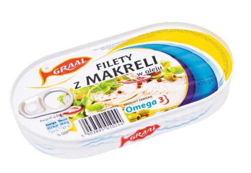 Filet z makrely v oleji Graal 170g