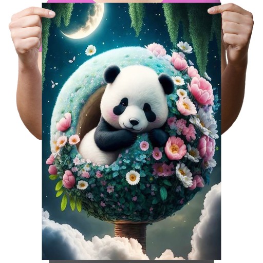 DIAMANTOVÁ VÝŠIVKA Diamantová maľba Diamantová mozaika pre deti Súprava Panda