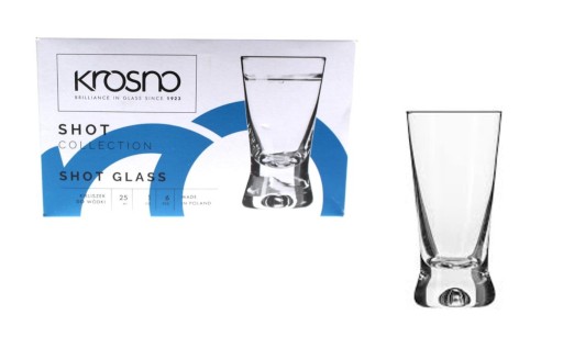 6 pohárov na vodku 50 ml SHOT KROSNO