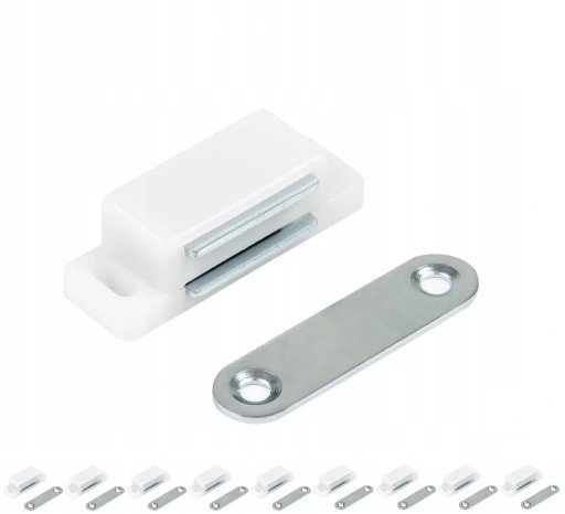 MAGNETICKÁ ZÁMKA NÁBYTKU BIELA SADA 10