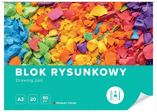 INTERDRUK Drawing Pad White A3 20 listov 80g papiera