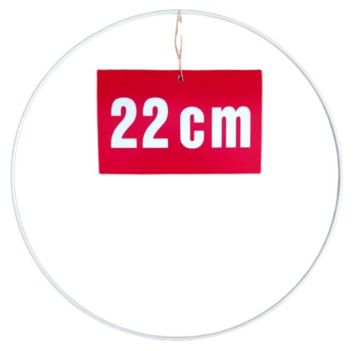 BIELY krúžok/ráfik pre lapače snov a makramé, 22 cm