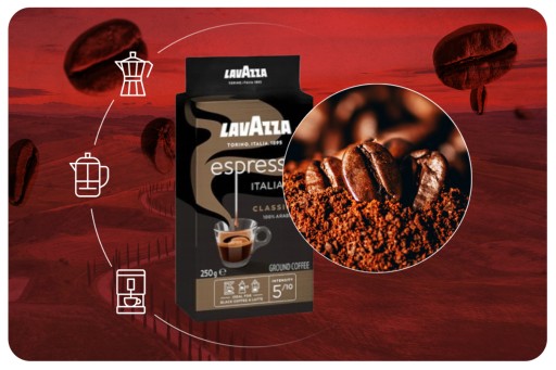 Lavazza Caffe Espresso Arabica 250g mletá káva