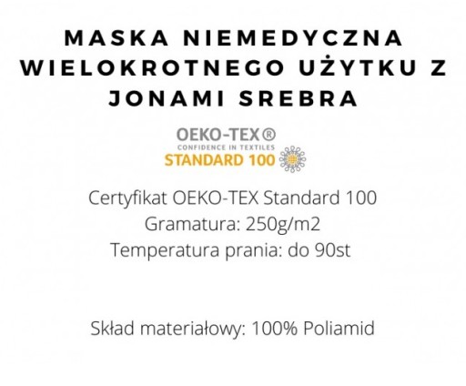 OPÄTOVNE POUŽITEĽNÁ BAVLNENÁ MASKA OEKO-TEX