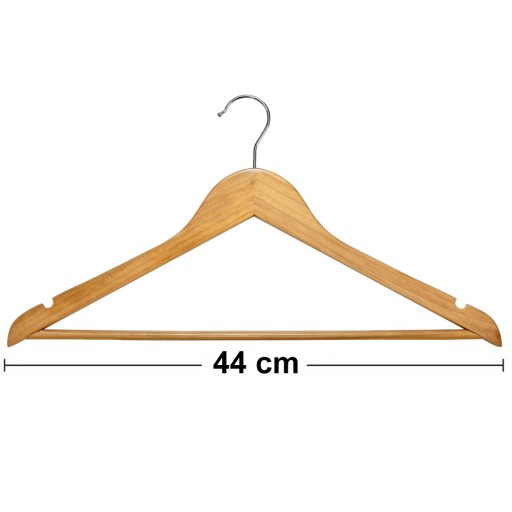 DREVENÉ VEŠIAKY NA OBLEČENIE, SADA 5,- NATURAL