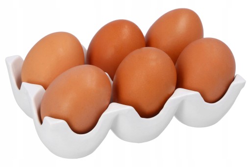 KONTAJNER NA VAJCIA organizér na chladničku box porcelánový podnos na vajíčka 6x