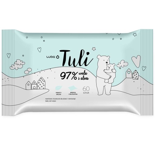 Tuli Vlhčené obrúsky 97% voda + Aloe 60 ks