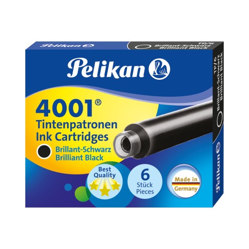 Čierne náboje Pelikan 6 ks.