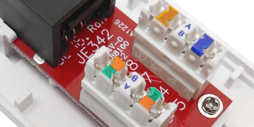 Zásuvka 1x RJ45/8P8C cat.6 UTP povrchové LSA kontakty LogiLink