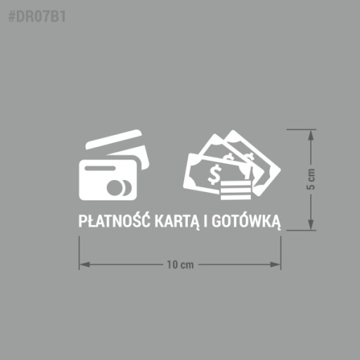 Nálepka - Platba kartou a v hotovosti 5x10