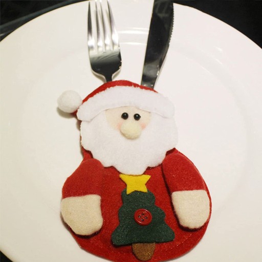 6x PÚZDRO SANTA CLAUS NA VIANOČNÝ PRÍBOR